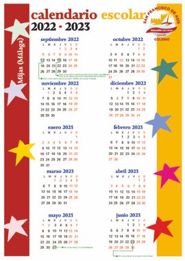 Descargar el Calendario Escolar 2018-2019